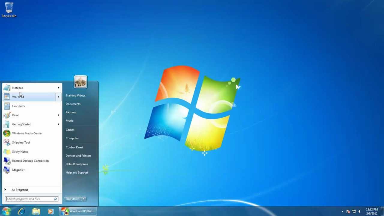 win7 start menu