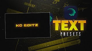 Alight Motion Text Preset  Alight Motion Tutorial  Ae Like Text