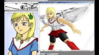 Digital Painting - Making Of Rika - Cheatmaster Comic Part 1