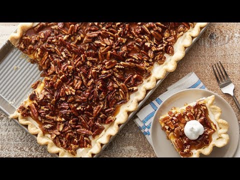 Caramel Pecan Cream Slab Pie | Pillsbury Recipe