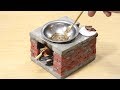 Amazing Miniature Brick Stove - - - Learn Bricklaying