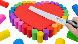 Satisfying Video l How to make Watermelon Fruit Cake & Kinetic Sand Cutting ASMR #55