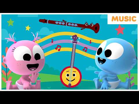 Learn musical instruments with GooGoo & GaaGaa | Colors | Games & More | 35 minutes funny video