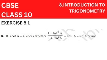 If 3 cot A = 4, check whether