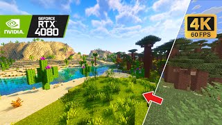 [4K 60fps] Insane render distance | Regions Unexplored Mod | Exploring SEED with Rethinking Voxels
