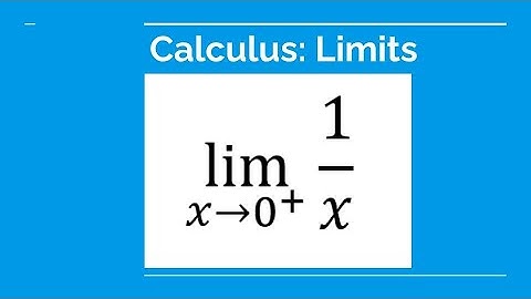 Grade 12 Calculus & Vectors - The limit of 1/x as x is approaching to 0 from the positive side.