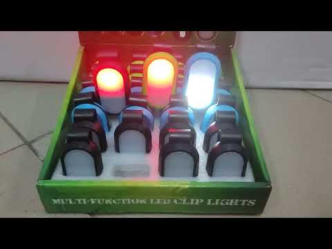 Габаритний ліхтар 5825-2LED з затискачем Габаритний Червоний Білий велосипед самокат, відео 1