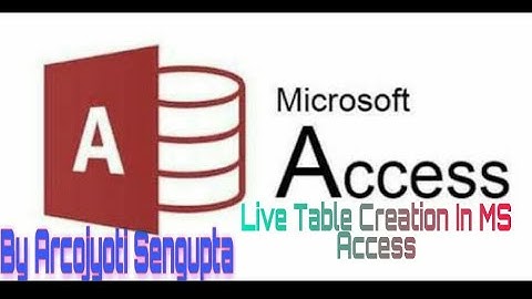 Part-1: How to create Database & Table In MS Access 2007, 2010, 2013, 2016 & 2019