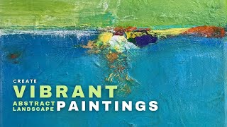 Create Vibrant Abstract Landscape Paintings | Acrylic Painting Demo #abstractpainting