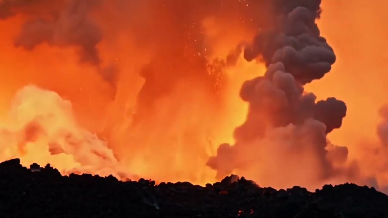 Artificial Volcano in the Sea as an Art Object