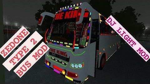 NEW ZEDONE TYPE 2 BUS MOD GIR BUSSID |DJ LIGHT BUS MOD |TOURIST BUS MOD|#Zedonebusmods #djlightbus