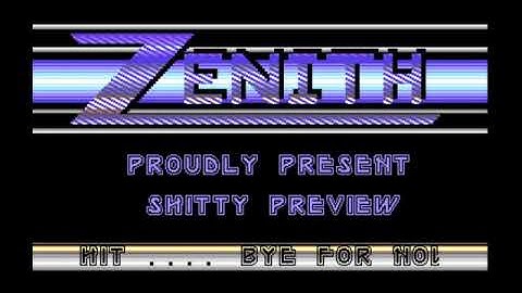Zenith Intro - Commodore 64 - C64 - Shitty - Cracktro PAL (NO AUDIO - SEE DESCRIPTION) PAL