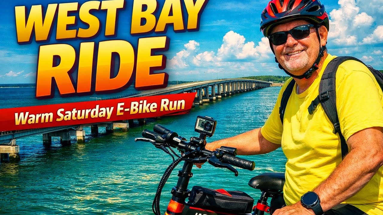 E-Biking Hwy 79 Bridge to West Bay | Senior Budget Ride