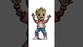 How to draw Baby Groot