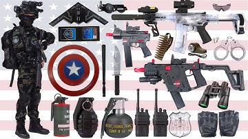 American Special Response Toy Gun Gear Unboxing, assault rifles,  light machine guns, sniper rifles