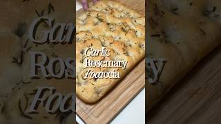 CRISPY Garlic Rosemary FOCACCIA | Bake with me | #focaccia #bread #comfortfood #slowliving #baking