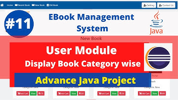 #11 Category Wise Display Book | Ebook Java Project | Advance Java Web Project