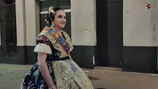 Desfilada prèvia a la pleitesia a la Reina Fallera de Borriana 2024, Laia Molina Suárez.