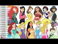 Disney princess coloring book compilation official princesses tiana mulan ariel aurora jasmine belle