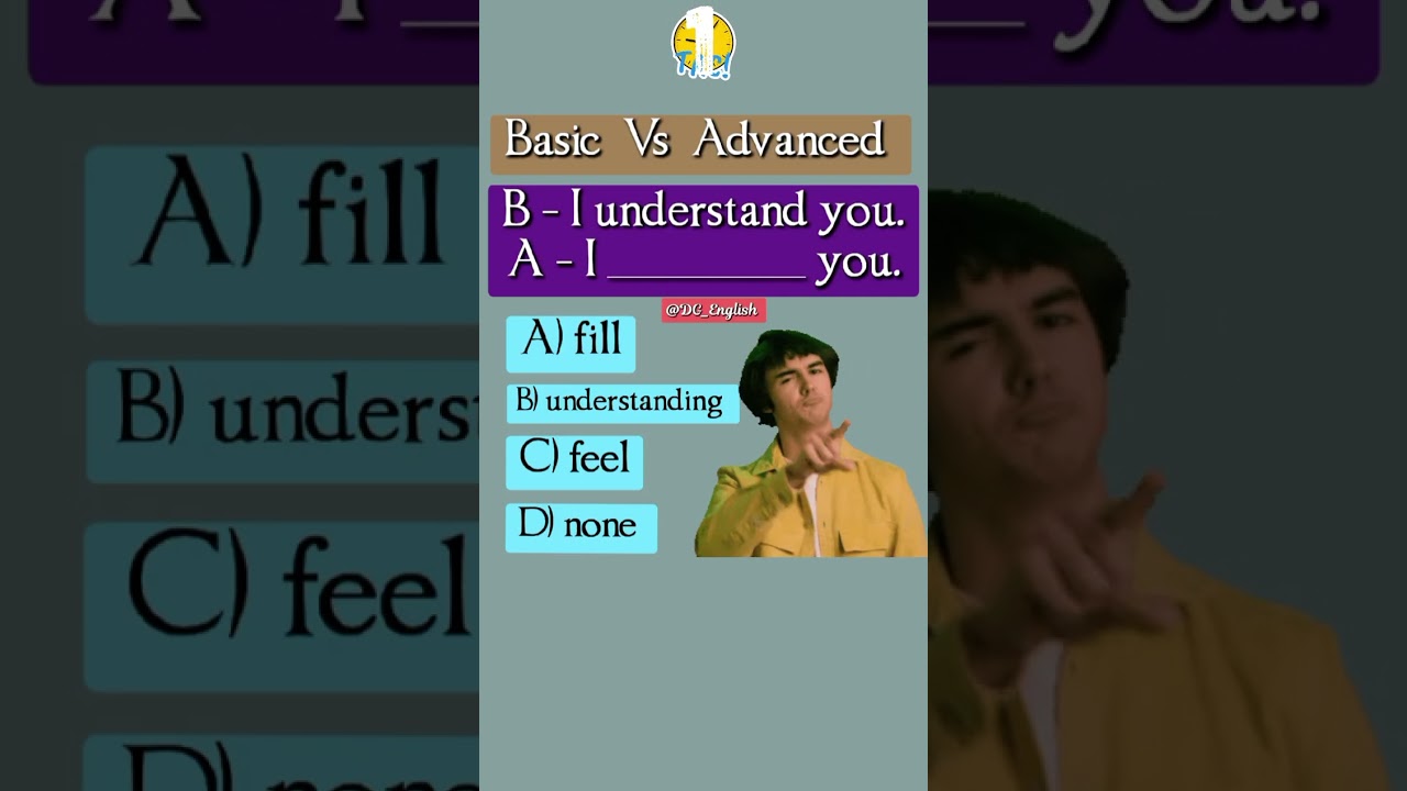 Fill, Understanding, Feel Or...? | Advanced English Vocabulary Quiz-985