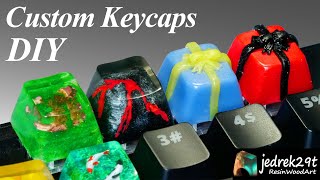 DIY. Making Custom Resin Keycaps. Christmas Gift 🎁 / RESIN ART