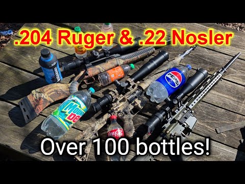 Fun with 204 Ruger & 22 Nosler 100+ Reactive Targets