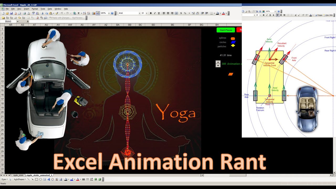 Cars and Yoga  -  Excel Animation Discussion