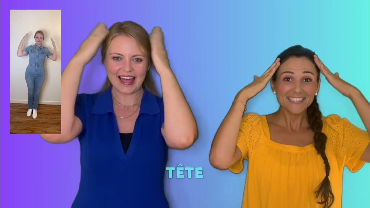 Head Shoulders Knees & Toes in French & English Toddler Learning Tête