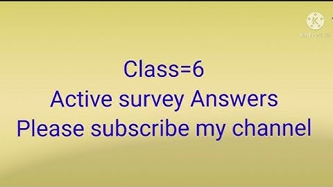 Class 6 Maths Active Survey on Avsar app all answers in this video