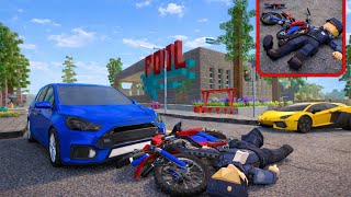 Police Bike Crash At Busy Market In School Party Craft Ambulance Emergency Response