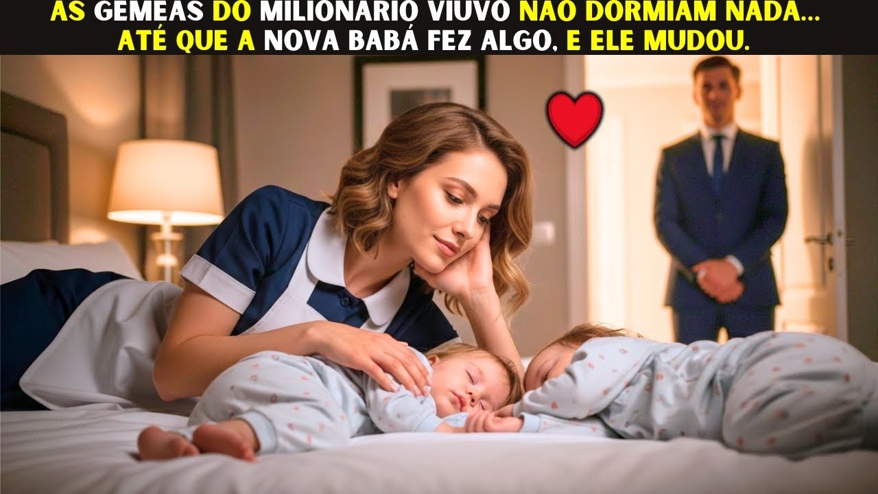 AS GÊMEAS DO MILIONÁRIO VIÚVO NÃO DORMIAM NADA… ATÉ QUE A NOVA BABÁ FEZ ALGO, E ELE MUDOU