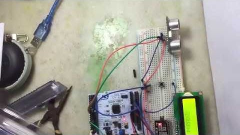 DC motor controlled by ultrasonic sensor using STM32
