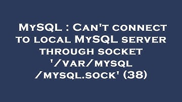 MySQL : Can