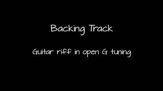 Video thumbnail of "Backing track - Slide guitar riff in open G tuning"