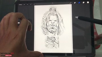 Cách tách nét hình xăm trên ipad bằng procreate siêu dể