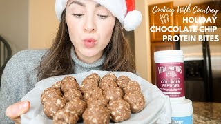 DOUBLE CHCOLATE CHIP PROTEIN BITES | HOLIDAY EDITION