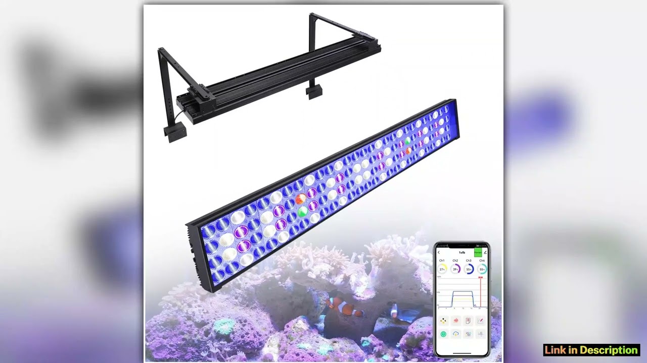 PopBloom H75 WiFi Dimmable LED Aquarium Light Smart App Control Suitable for 80100cm Fish Tanks Wit
