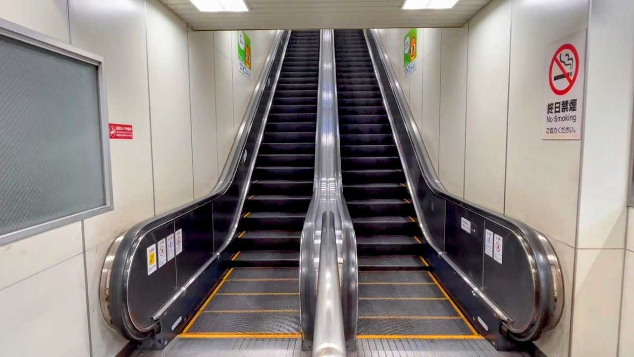 【三菱】お花茶屋駅のエスカレーター MITSUBISHI Escalator,Ohanajaya Sta.