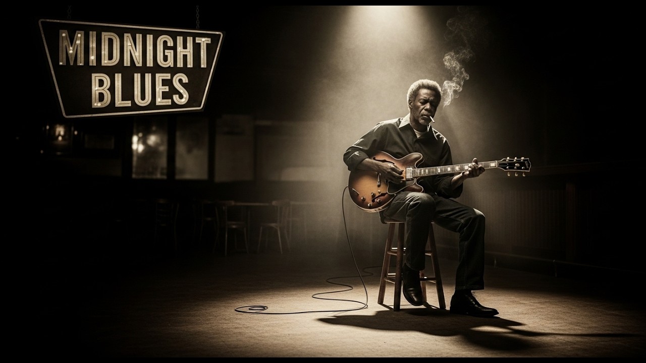 Gritty Blues Sound with Pure Feeling | Old School Blues Music for Thinking Alone at Night