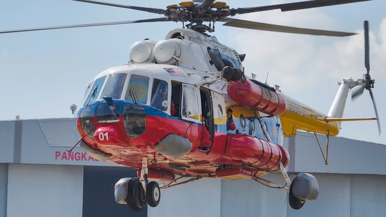Mil Mi-17 Bomba Helicopter M994-01Take-Off and Lowlevel Pangkalan Udara Wilayah Utara Bertam 
