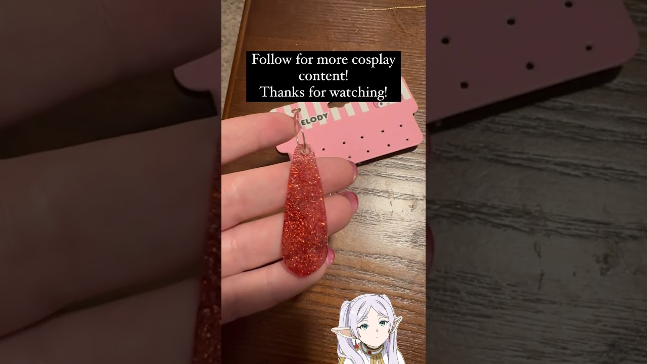 Making my own cosplay earrings! #diycosplay #diy #cosplay #cosplaygirl #craft #earrings #frieren