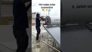 Solar panel hot water setup step by step #Construction #Tutorial