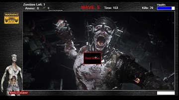 Gameplay of my Homemade Zombie shooter game made in VisualStudio using C#