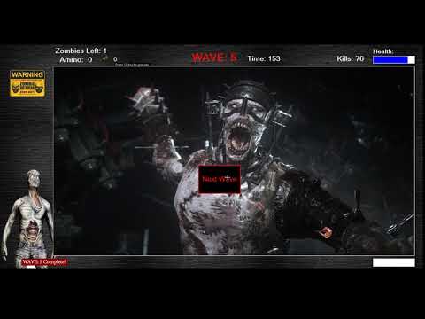 Gameplay of my Homemade Zombie shooter game made in VisualStudio using C#