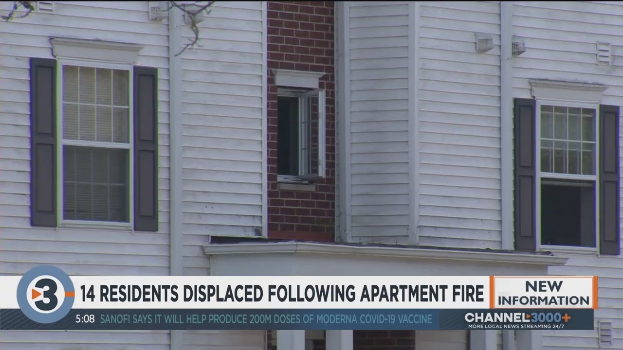 Apartment fire leaves more than a dozen displaced - YouTube