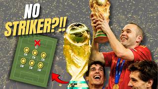 Spain won the Worldcup with NO strikers ?!