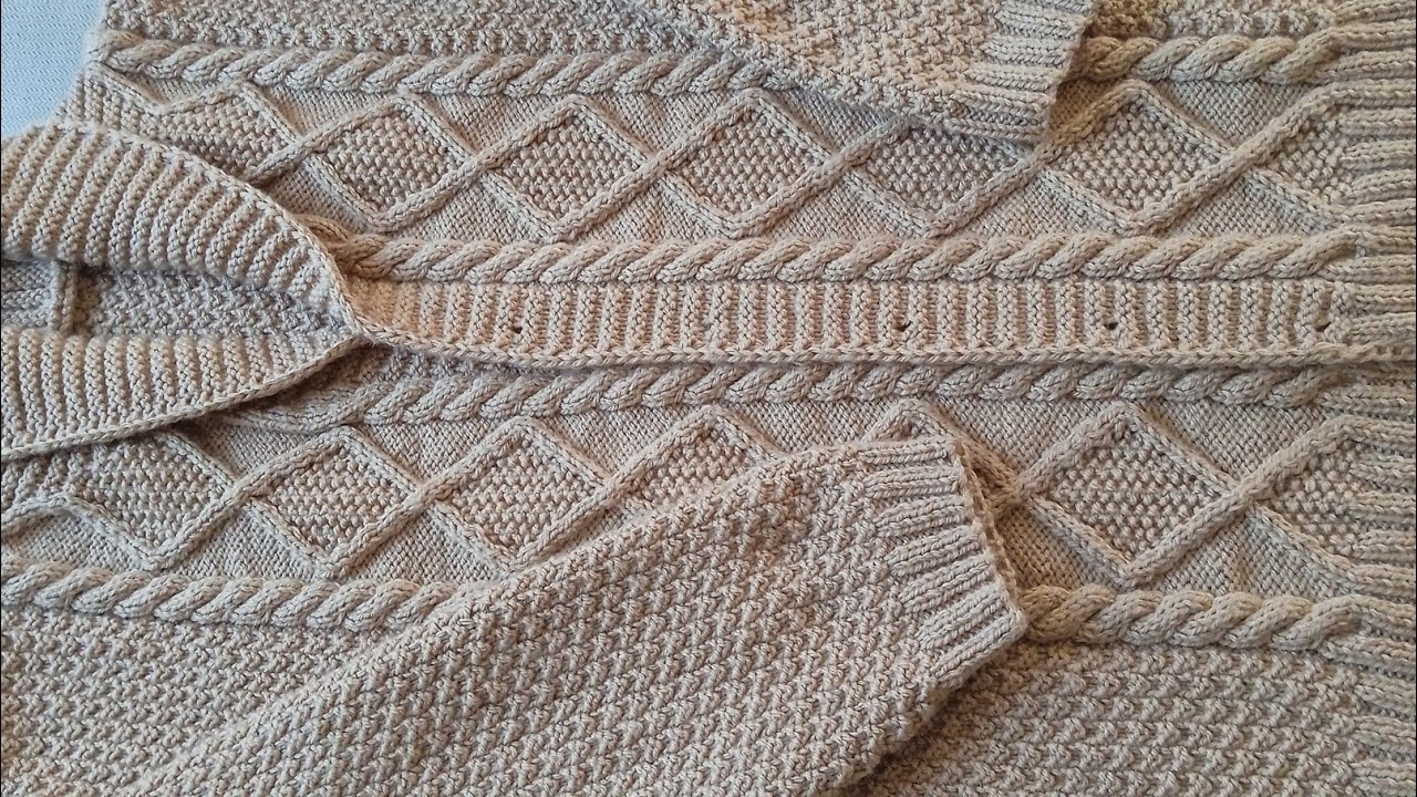 Şal Yaka Hırkamızın Son Hali 🌸 Kolları da örüldü, muhteşem oldu!