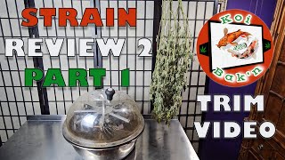 Koi Bak'n 420 | Strain Review 2 Pt. 1 | Trim and Weigh In