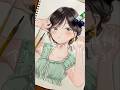 アナログイラストっていいよね|#アクリルガッシュ #イラストメイキング #shorts