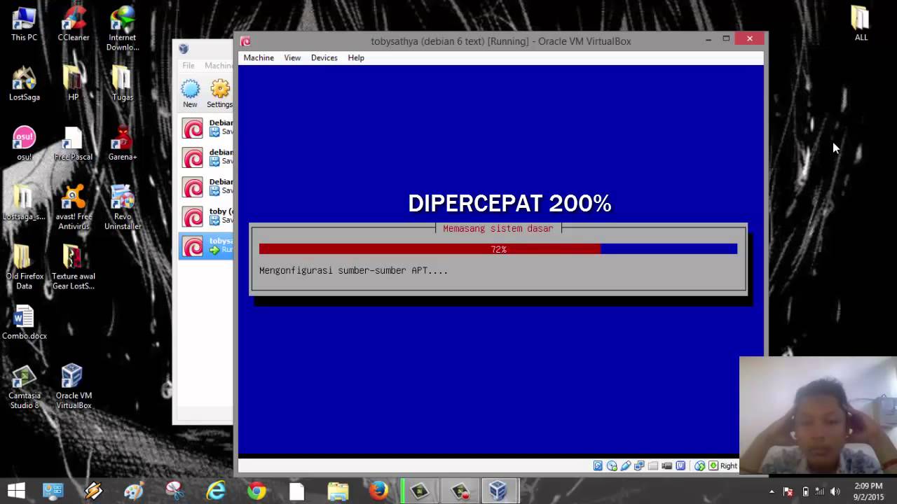 Tutorial Menginstall Debian 6 Text Pada Virtual Box Youtube